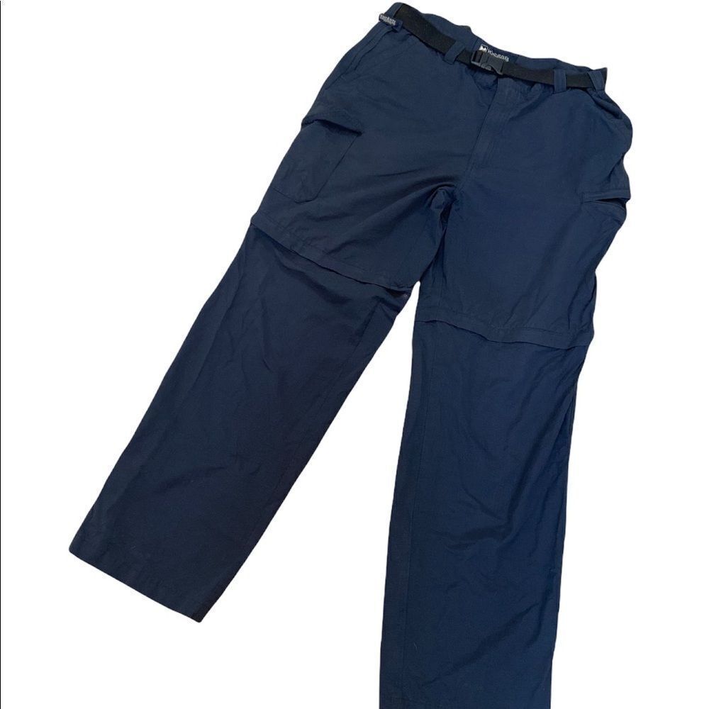 MENS WINDRIVER Navy Casual Outdoor Zip Away Leg Cargo Belted Pant 38